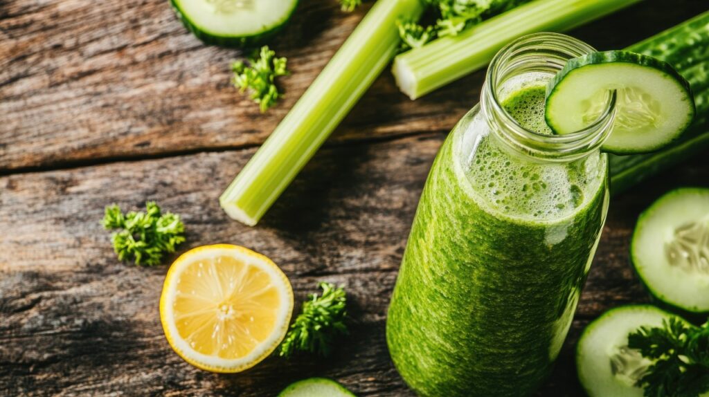 Celery, Cucumber, and Lemon Juice