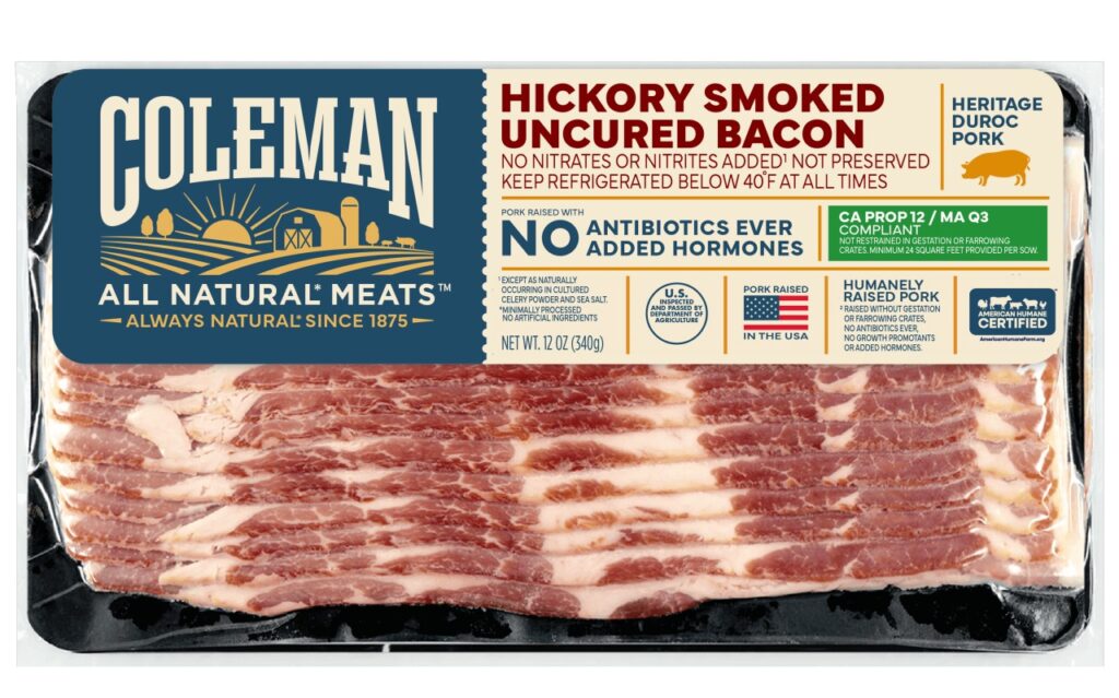 Coleman Natural Hickory Smoked Bacon