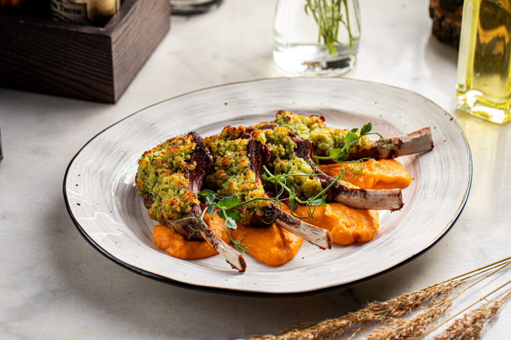 Pistachio Crusted Rack of Lamb