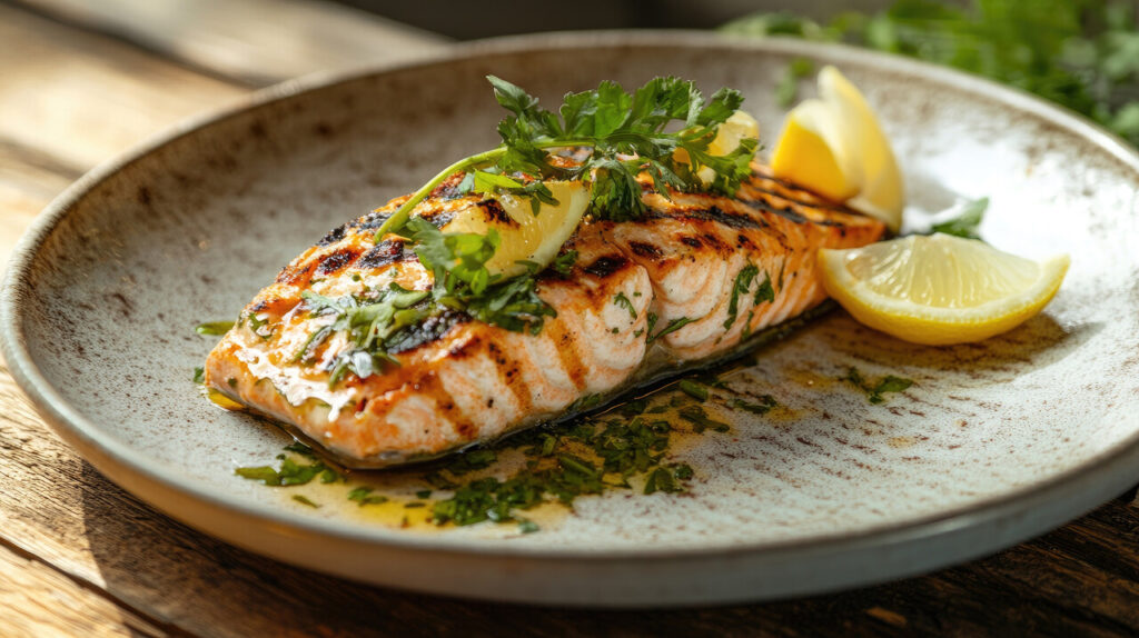 Grilled Fish Finished With Lemon Butter