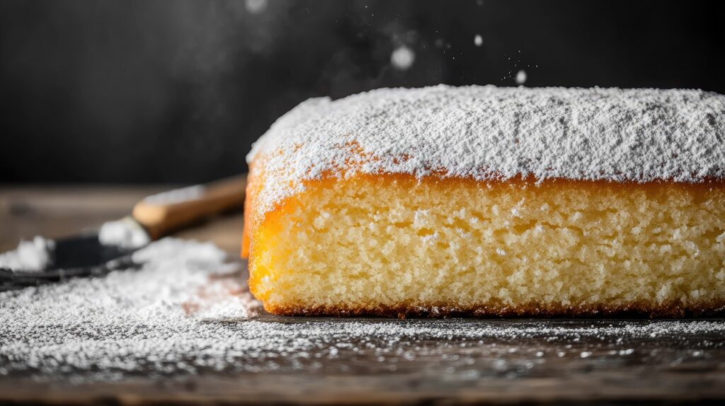 Plain Cake with Powdered Sugar