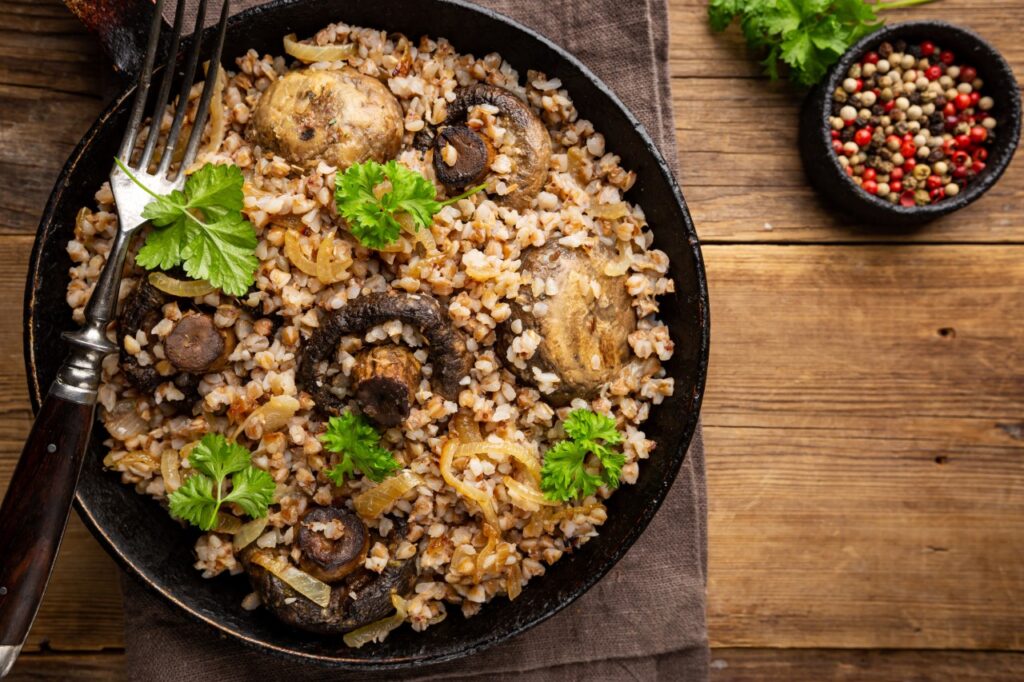 Sautéed Mushroom and Barley Salad