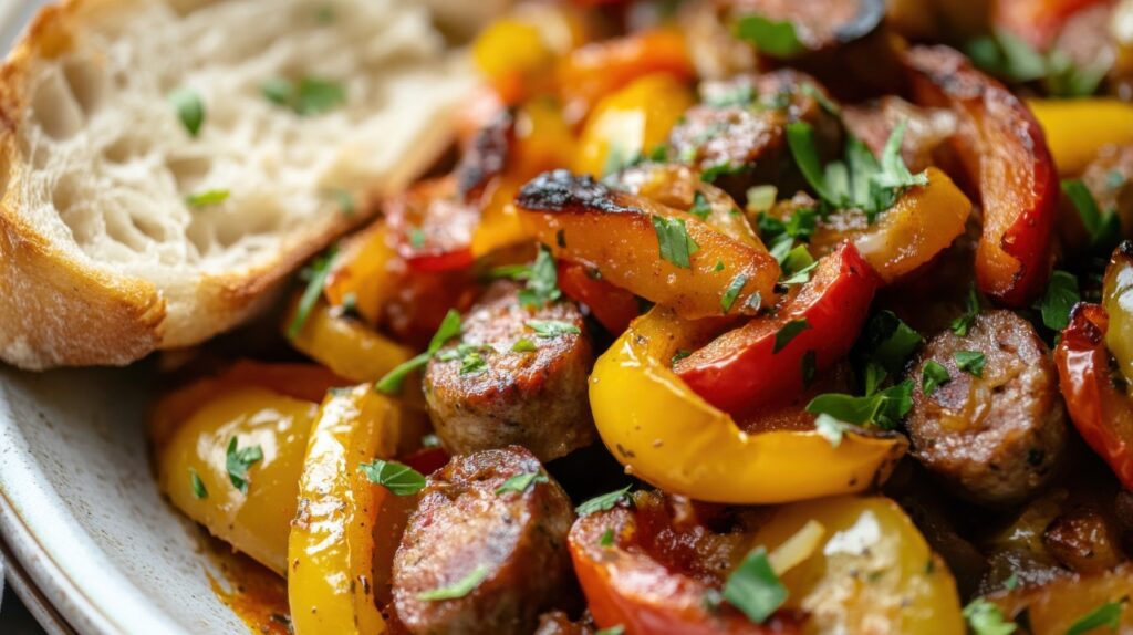Sheet-Pan Sausage and Peppers