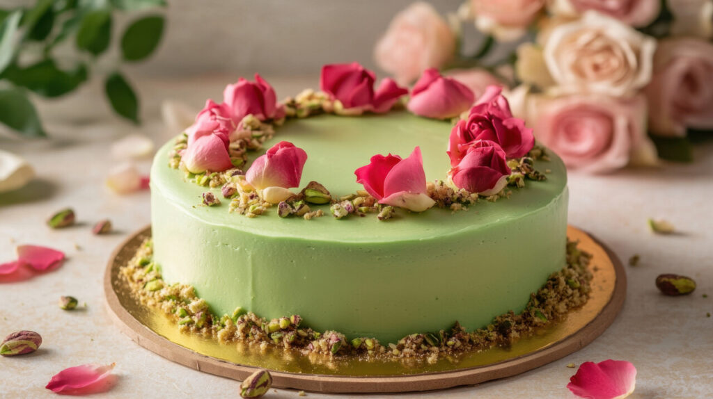 Pistachio and Rose Cake