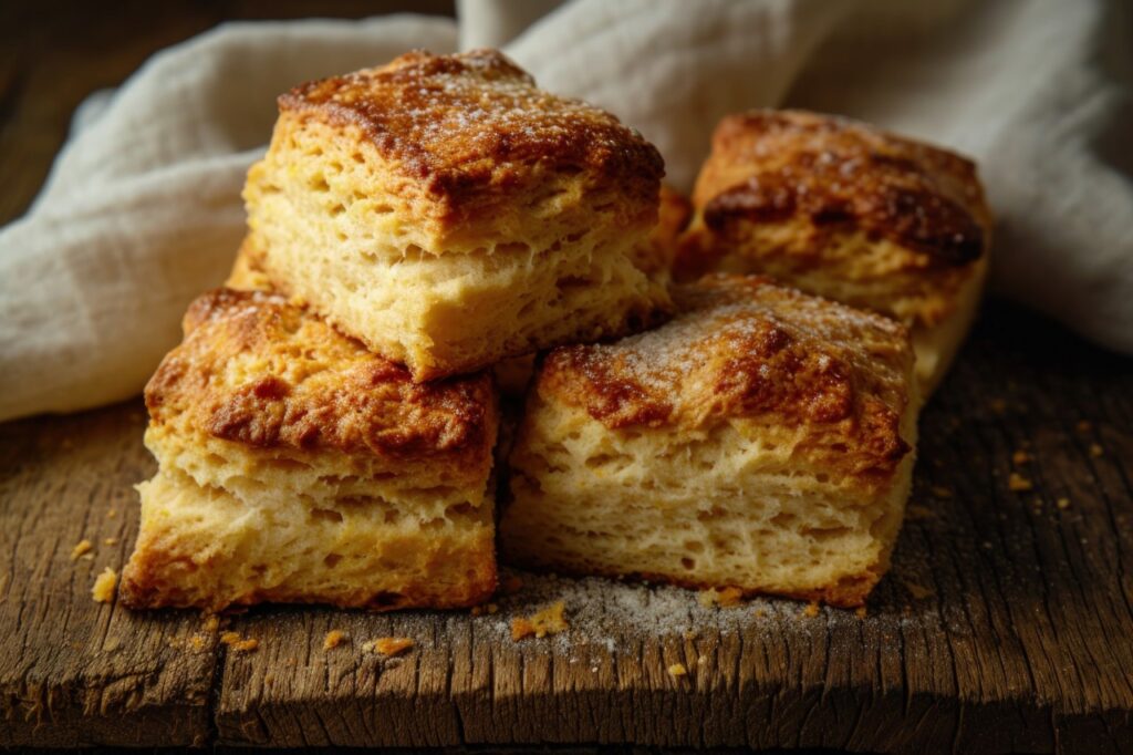 Golden Sourdough Biscuits
