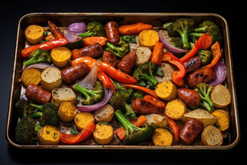 One-Pan Sausage, Potatoes, and Vegetables