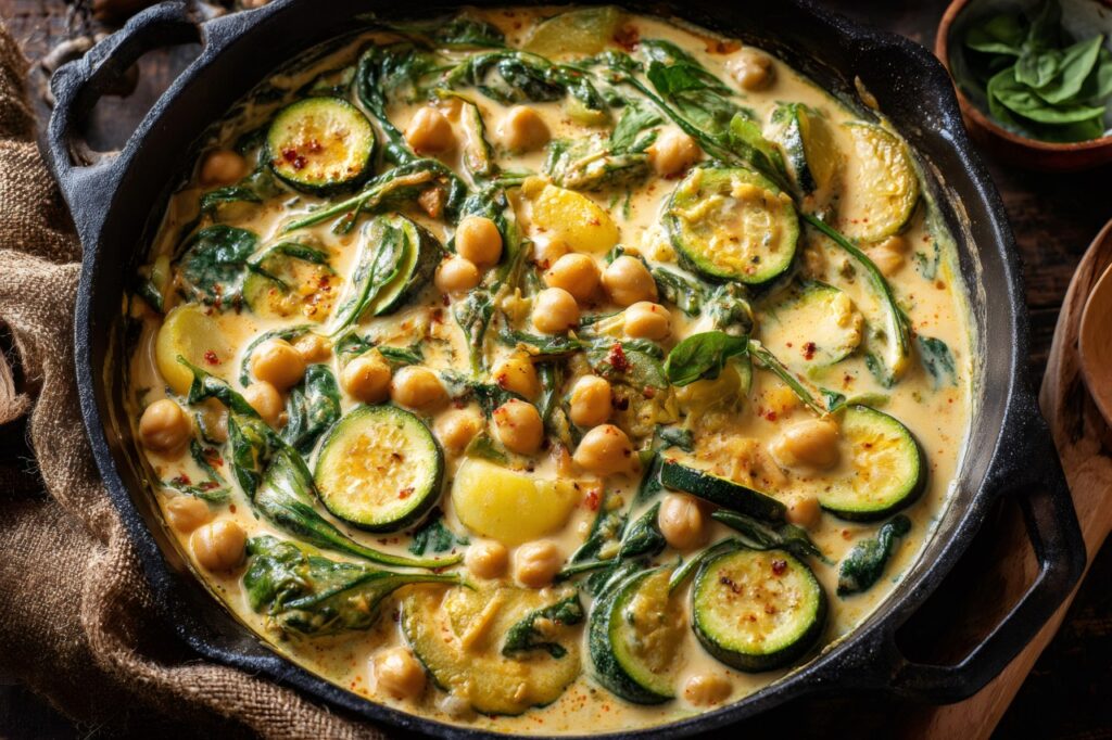 Zucchini and Chickpea Bake