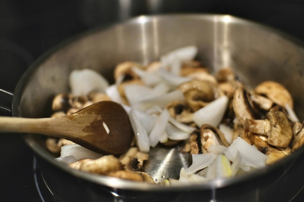 Garlic and Onions Sautéing