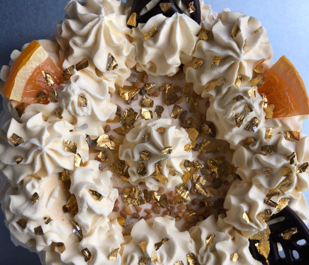 Gold Covered Dessert