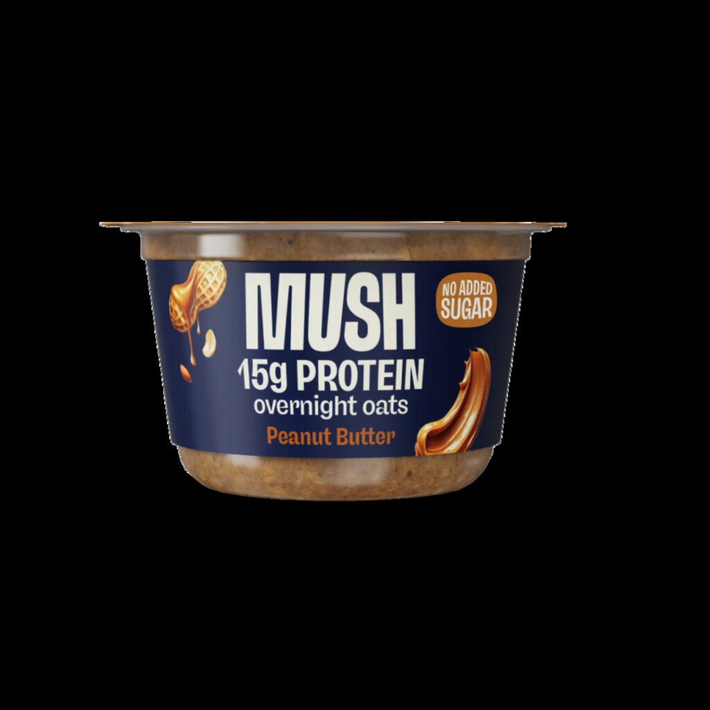 MUSH Peanut Butter Chocolate Protein Overnight Oats Cup