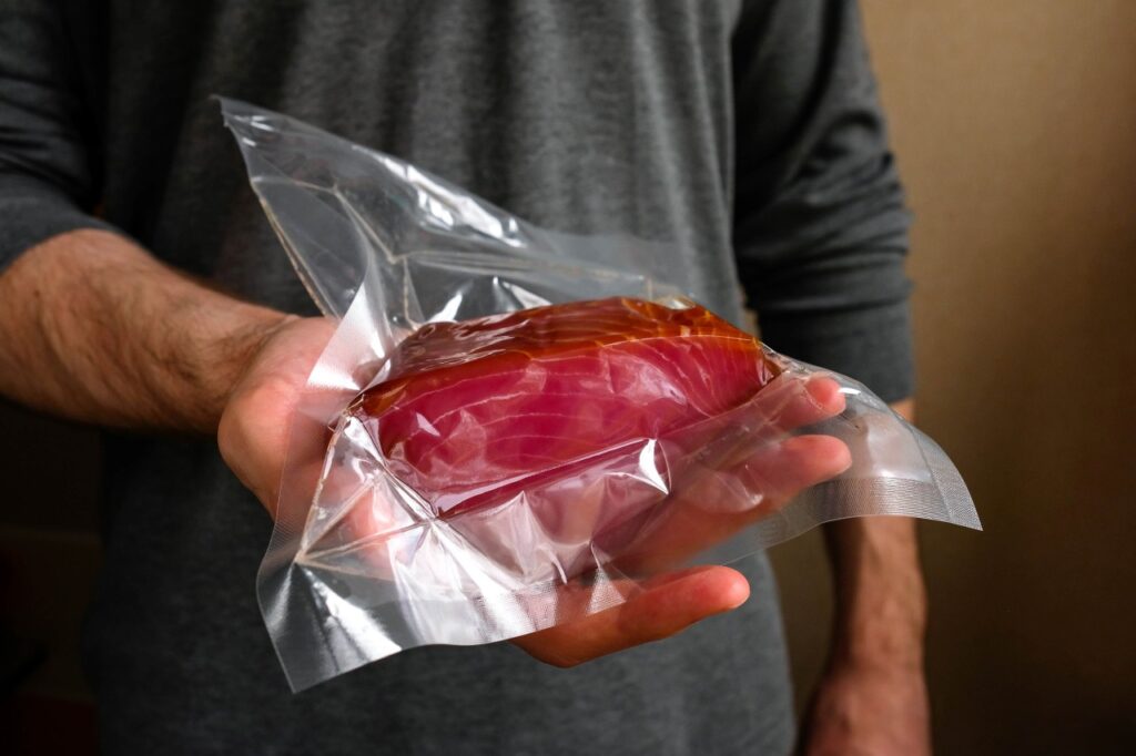 The Food Is Sealed in Plastic