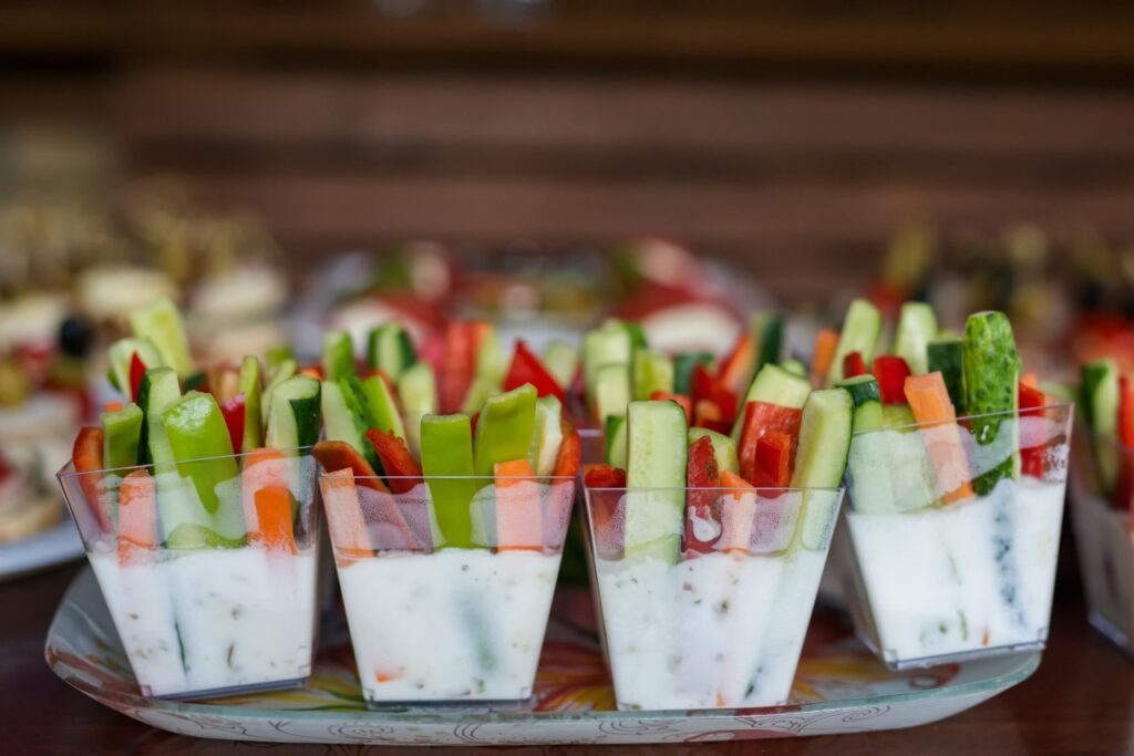 Veggie Cups with Dip