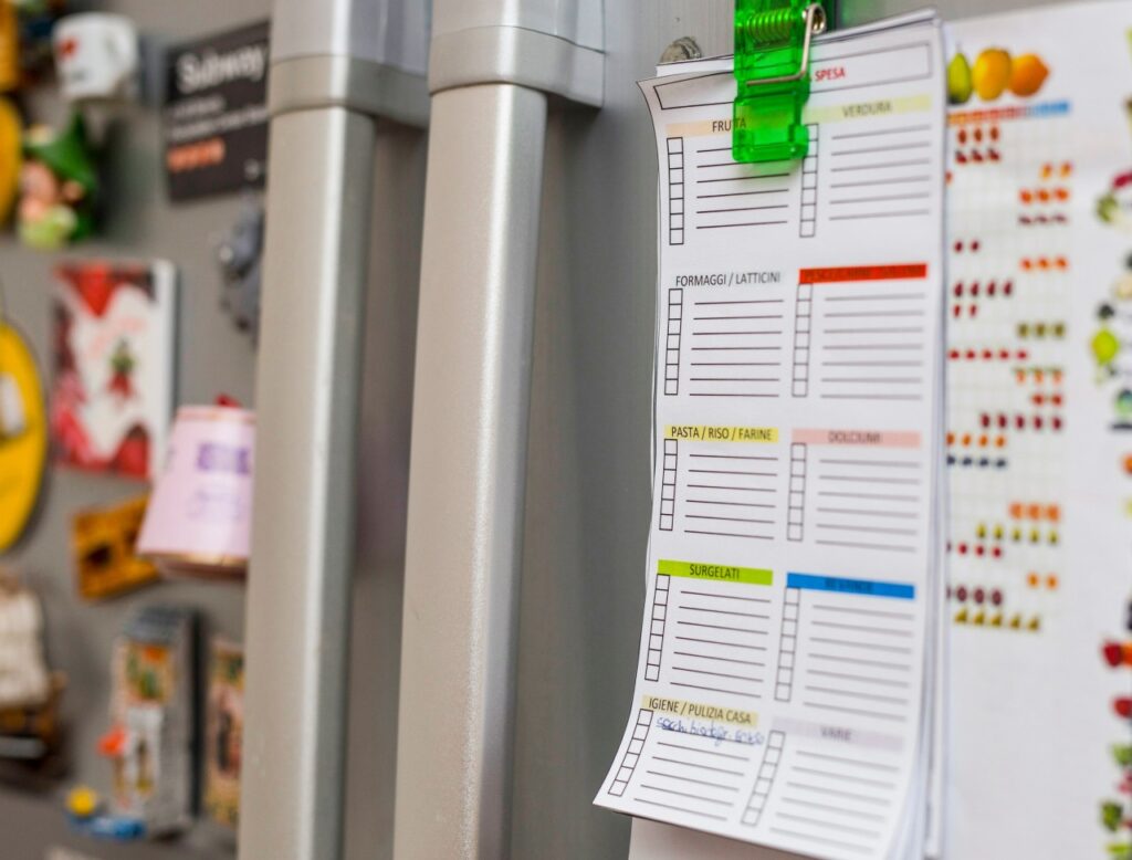 Inventory Lists on the Inside of Doors