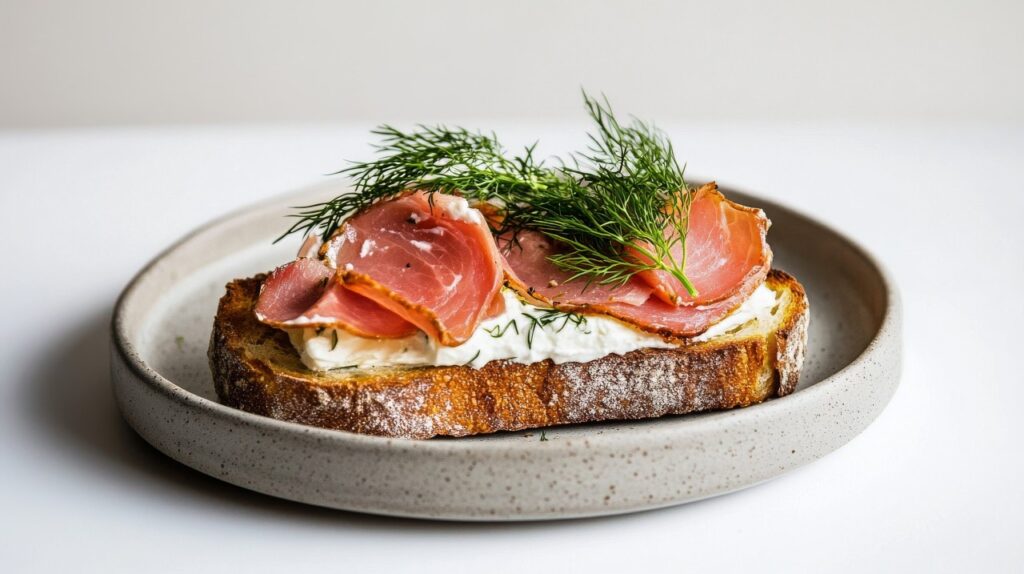 Open-Faced Cold Cut Toast