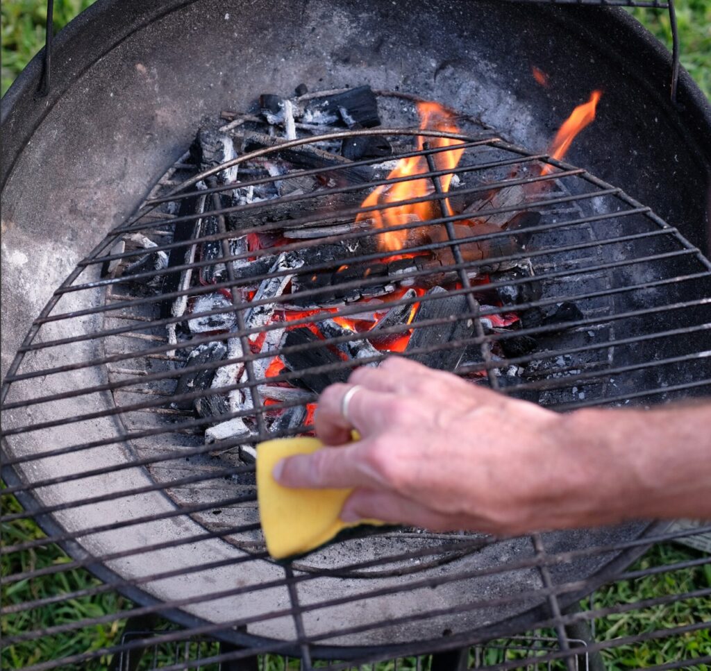 Cleaning the Grill While It’s Still Blazing Hot