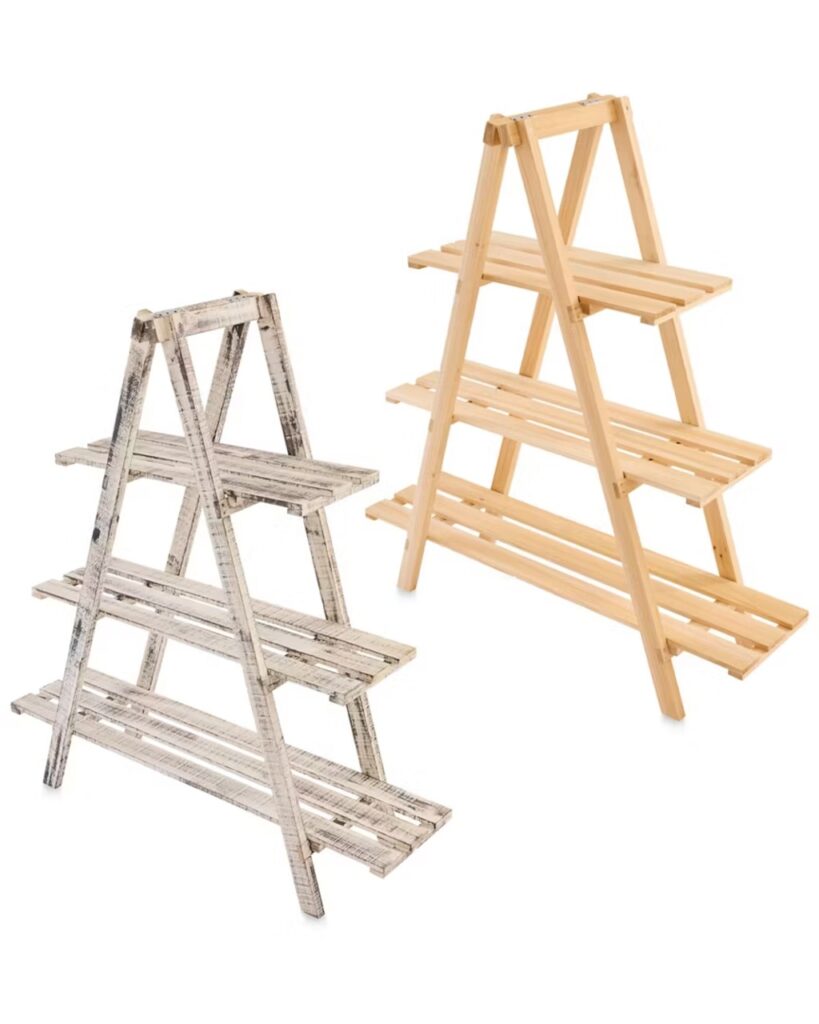 Belavi Wooden Plant Ladder Stand
