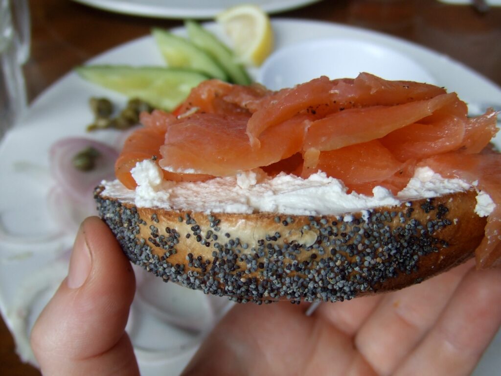 Bagel with Cream Cheese and Lox