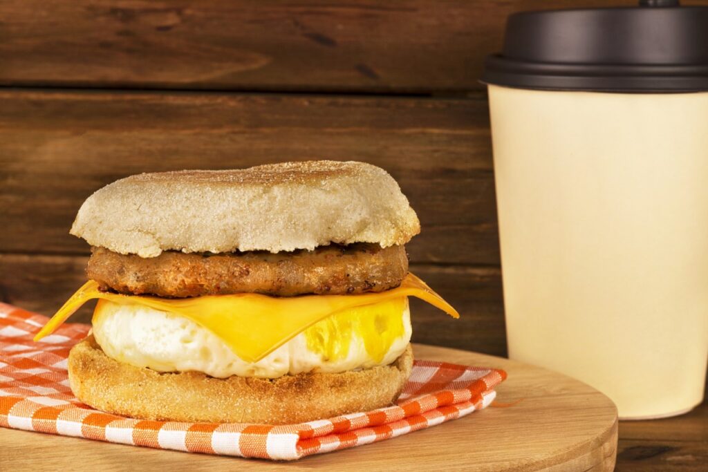 Double Sausage Breakfast Sandwich