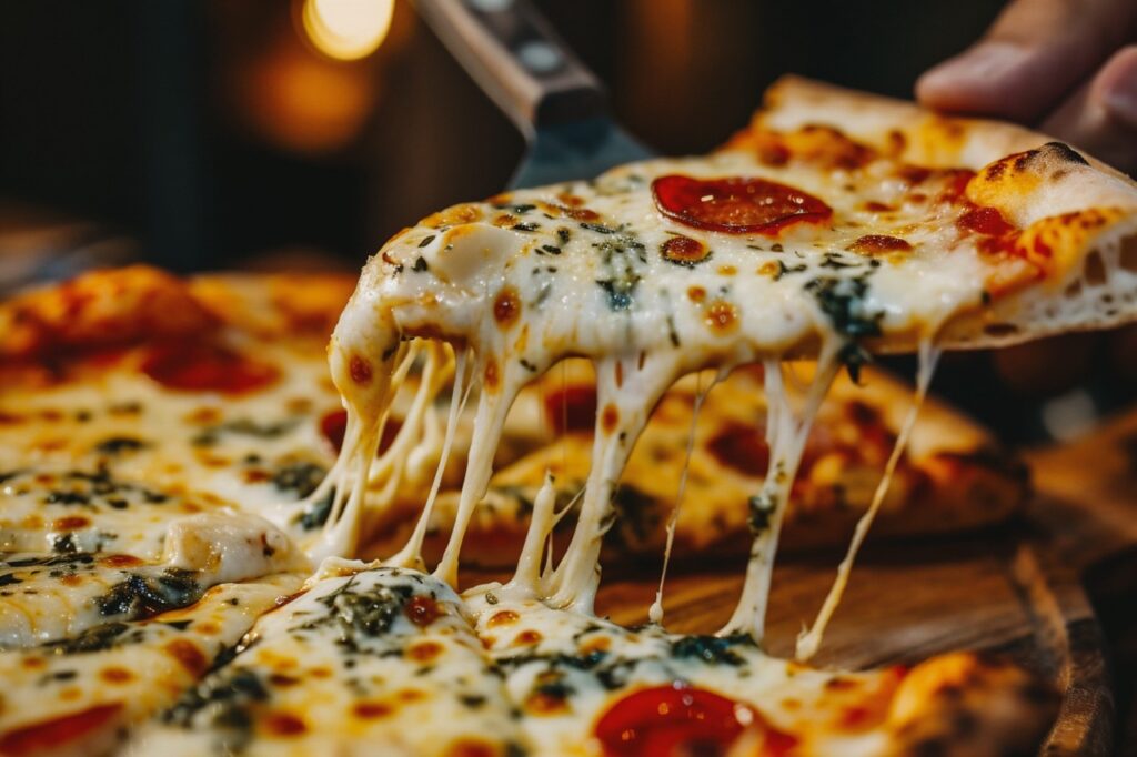 Pizza With Perfect Cheese Pulls