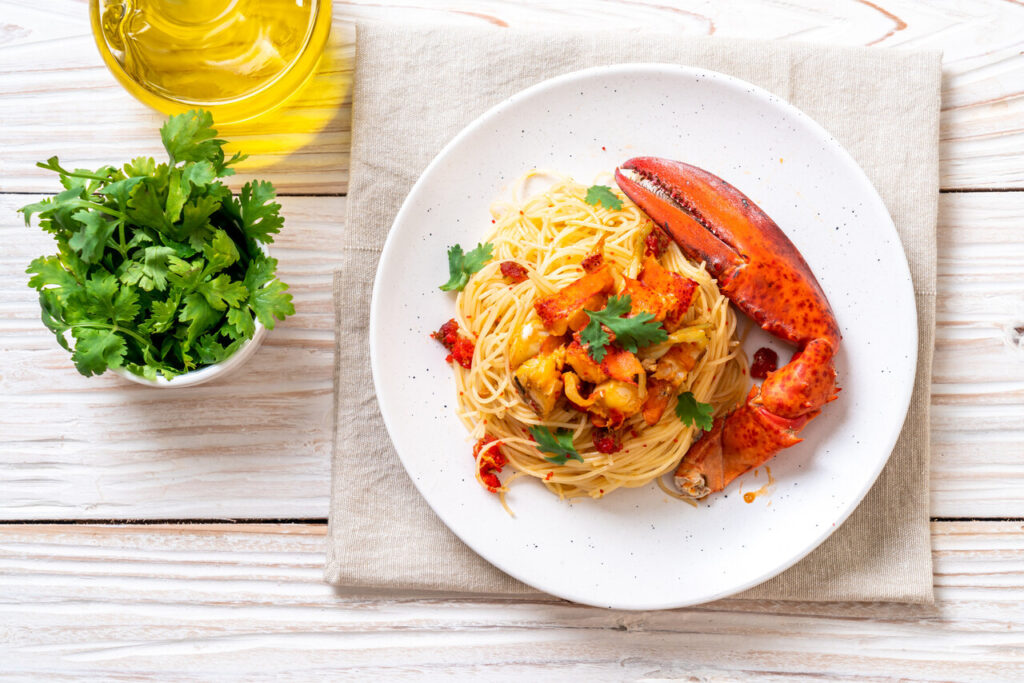 Butter Poached Lobster Pasta